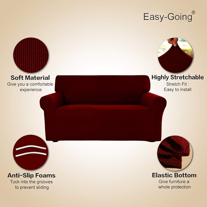 Easy-Going Stretch Sofa Slipcover 1-Piece Sofa Cover Furniture Protector Couch - Image 3