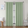 Simplebrand Ava Light Green Blackout Curtains by Simplebrand