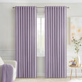 MIULEE Lilac Back Tab Blackout Curtains 72 Inches Long 2 Panels Set by MIULEE