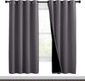 NICETOWN Grey Full Shade Curtain Panels, Pair of Thermal Insulated & Energy by NICETOWN