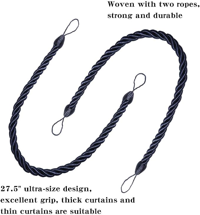 BEL AVENIR Curtain Ropes Tiebacks Tie-Backs Curtain Handmade Holdbacks - Image 3