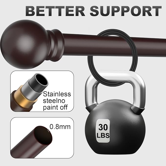 Bronze Curtain Rods for Bedroom - Image 2