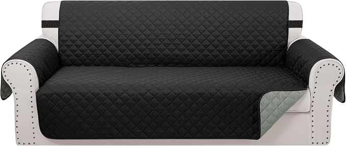 Reversible 4 Seater Sofa Cover 91 Inch Large Couch Cover Furniture Protector by LuxshareHome