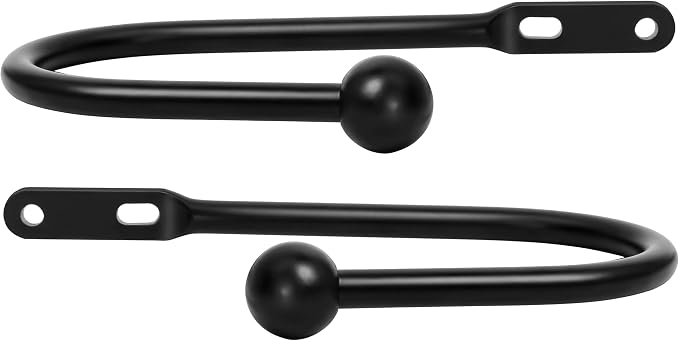 VRSS Wall Mount Curtain Tiebacks Drapery Holdbacks Curtain Holdback Hooks 6" L - Image 5