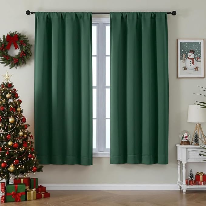 Simplebrand Ava Ever Green Blackout Curtains by Simplebrand