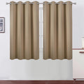 LEMOMO Blackout Curtains 66 x 54 Inch Long Natural Curtains Set of 2 Panels by Lemomo