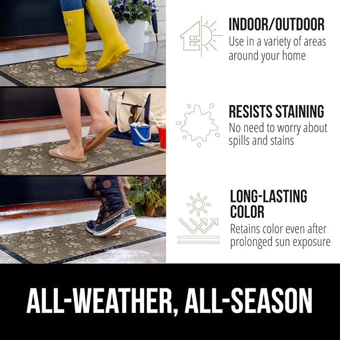 GORILLA GRIP 100% Waterproof All-Season WeatherMAX Doormat US Designed Natural - Image 3