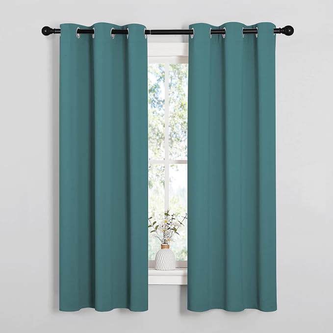 NICETOWN Kitchen Curtain Panels Blackout Draperies, Thermal Insulated Solid by NICETOWN