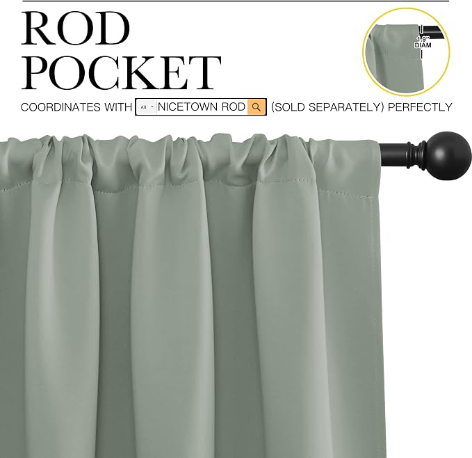 NICETOWN Window Curtains Blackout Drapes - Image 3