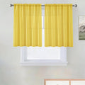 SpaceDresser Basic Rod Pocket Sheer Voile Window Curtain Panels Yellow 1 Pair 2 by SpaceDresser