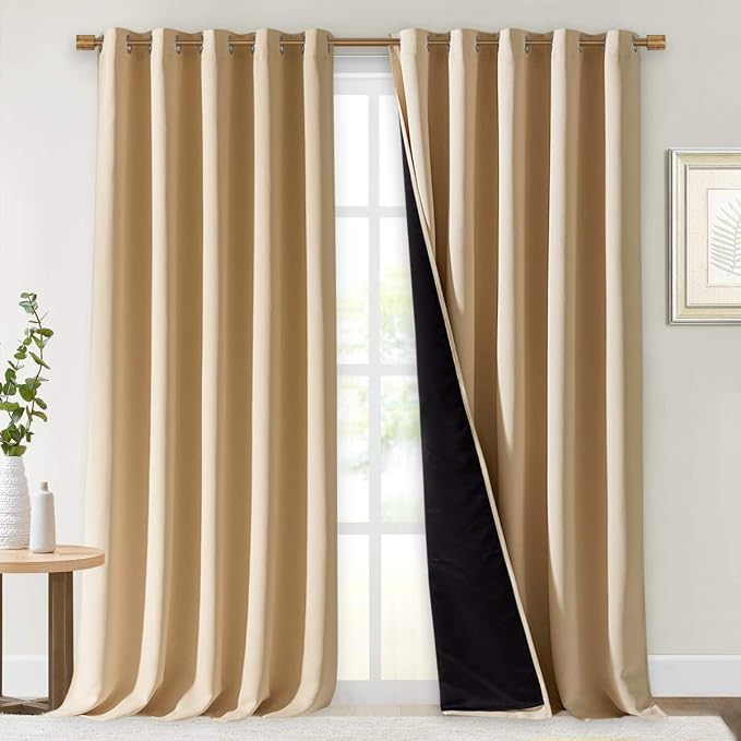 NICETOWN Thermal Insulated 100% Blackout Curtains, Sound Proof Drapes by NICETOWN