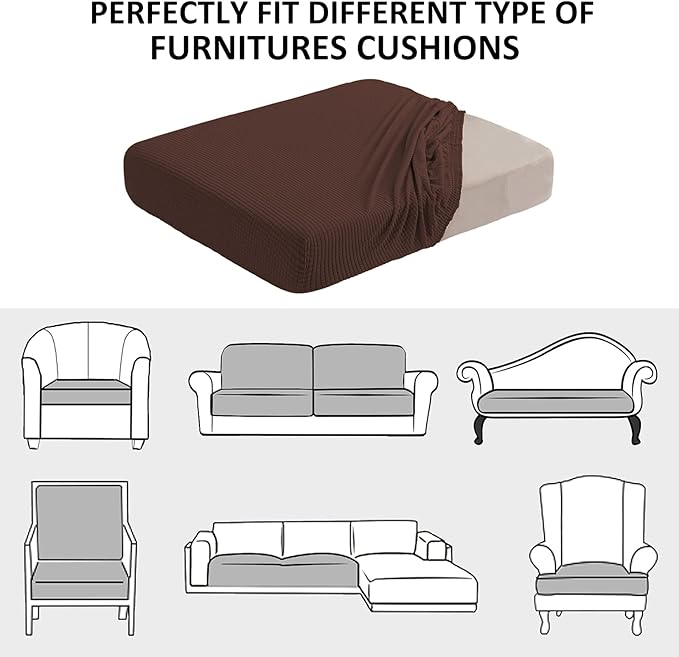 Water-Repellent Sofa Cushion Covers Jacquard High Stretch Fabric Furniture - Image 7