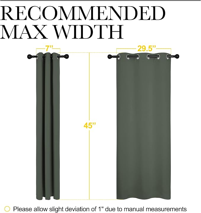 NICETOWN Dark Mallard Blackout Curtain Panels - Image 7