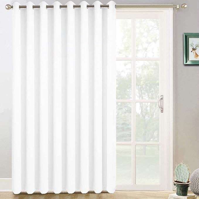 Yakamok Pure White Curtain for Living Room Sliding Glass Door Vertical Blind by Yakamok