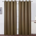 LEMOMO Blackout Curtains 52 x 84 inches Long Brown Curtains Set of 2 Panels by Lemomo