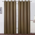 LEMOMO Blackout Curtains 52 x 108 inch/Brown Curtains Set of 2 Panels/Thermal by Lemomo