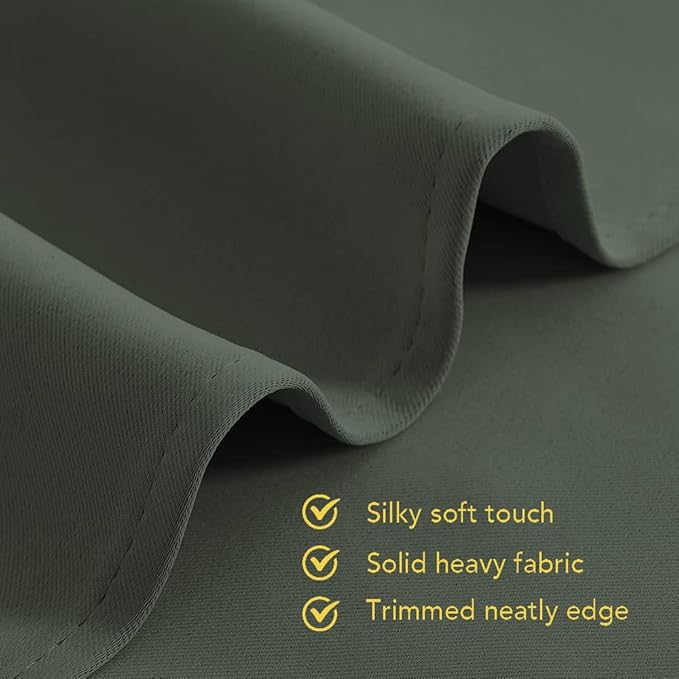 NICETOWN Thermal Insulated Curtains Blackout Draperies, Dark Mallard, Window - Image 5