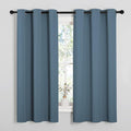 NICETOWN Smoky Blue Blackout Curtains 45 inches Length by NICETOWN