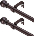 GXOACKJ 2 Pack Brown Curtain Rods by GXOACKJ