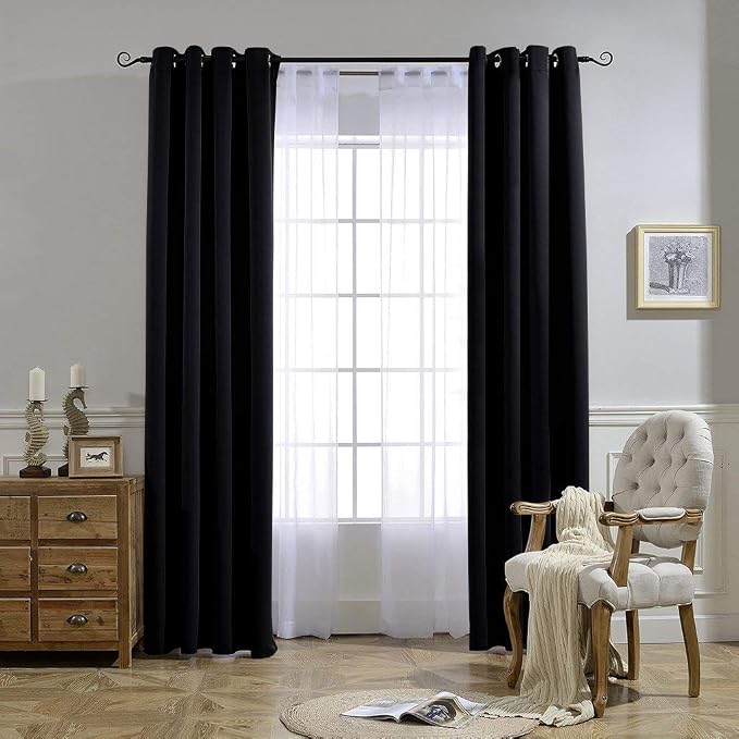 NICETOWN Black Out 108 inch Curtains - Image 6
