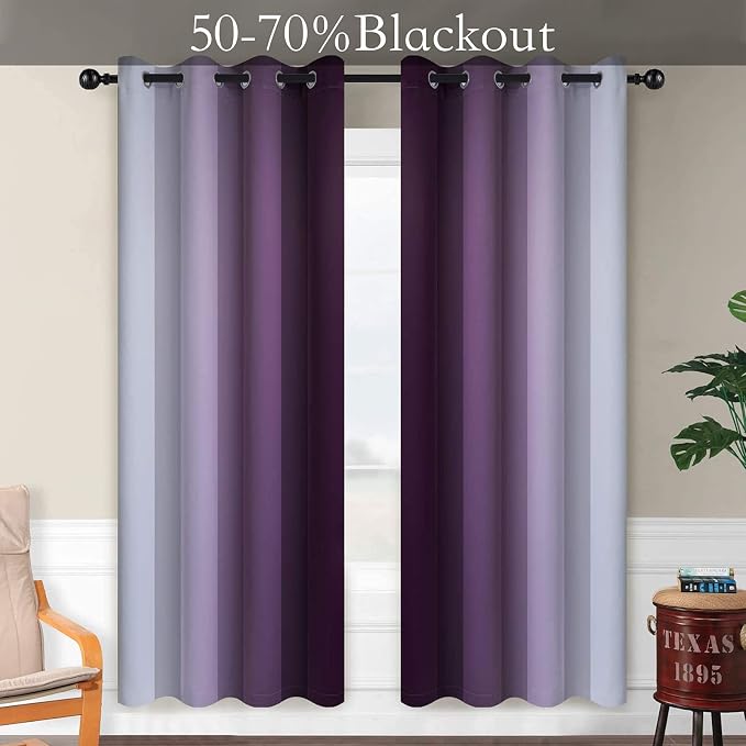 SimpleHome Ombre Room Darkening Curtains - Image 2
