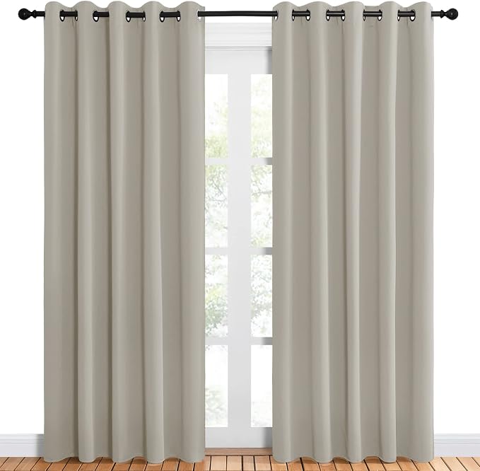NICETOWN Room Darkening Draperies Window Curtain Panels, 2 Panels, W60 x L84 - Image 2