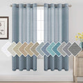 H.VERSAILTEX Linen Semi Sheer Curtains 72 inch Length Energy Saving Easy Care by HVERSAILTEX