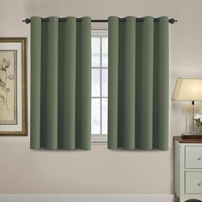 H.VERSAILTEX Blackout Curtain for Living Room Small Window Kitchen Blackout by HVERSAILTEX