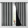 Yakamok 100% Grey Blackout Curtains by Yakamok