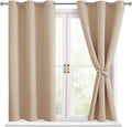 Short Blackout Curtains for Bedroom, 38 x 45 Inch, 2 Panels | Thermal Insulated by Hiasan