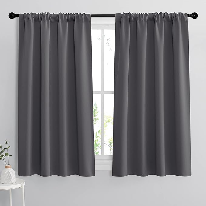 RYB HOME Blackout Curtains for Bedroom Living Room 63 inches Long, Thermal by RYBHOME