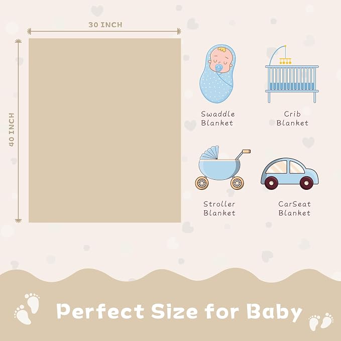 Yurhap Fleece Baby Blanket Heart Checkered, Ultra Soft Cozy Baby Blankets - Image 6