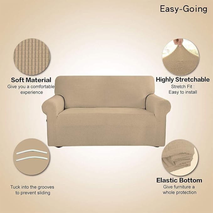 Easy-Going Stretch Loveseat Slipcover 1-Piece Sofa Cover Furniture Protector - Image 3