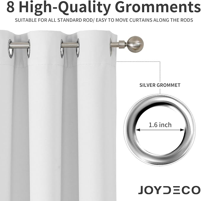 Joydeco Blackout Curtains 95 Inch Length 2 Panels Set, Thermal Insulated - Image 3