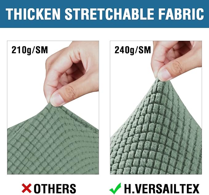 H.VERSAILTEX 4 Piece Stretch Sofa Covers - Image 3