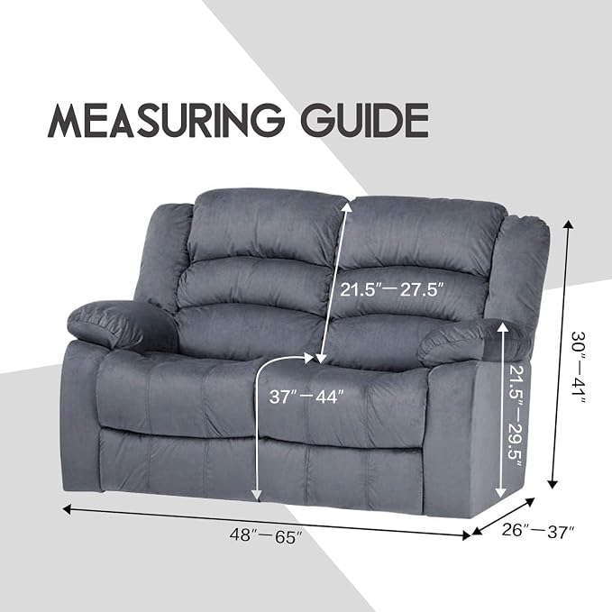 ULTICOR Reclining Love Seat Slipcover, 6-Piece Velvet Stretch Loveseat - Image 7