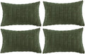Fancy Homi 4 Packs Boho Olive Green Decorative Throw Pillow Covers 14x24 Inch by Fancy+Homi