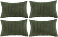 Fancy Homi 4 Packs Boho Olive Green Decorative Throw Pillow Covers 12x20 Inch by Fancy+Homi