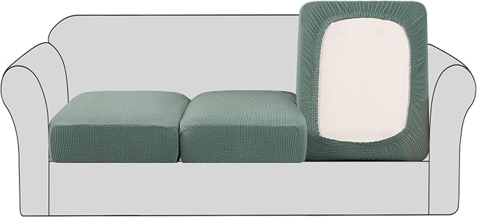 H.VERSAILTEX Super Stretch Couch Cushion Covers Sofa Cushion Slipcovers by HVERSAILTEX