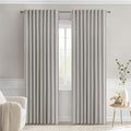 MIULEE Stone Back Tab Blackout Curtains 72 Inches Long 2 Panels Set by MIULEE