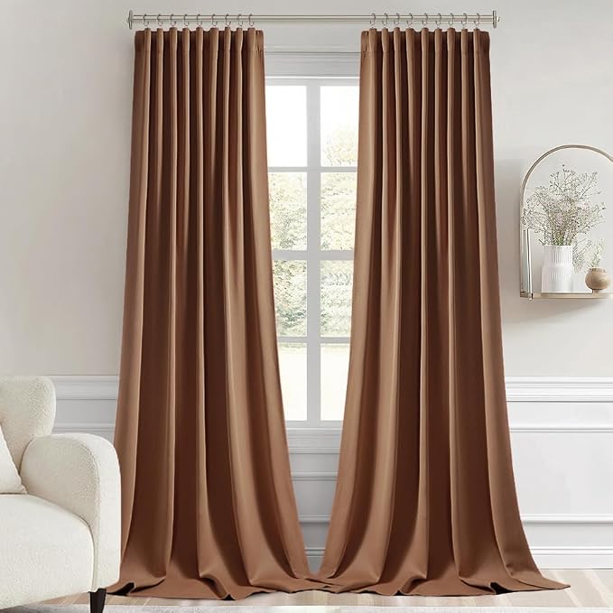 MIULEE Back Tab Blackout Curtains 102 Inch Long 2 Panels Set - Image 9