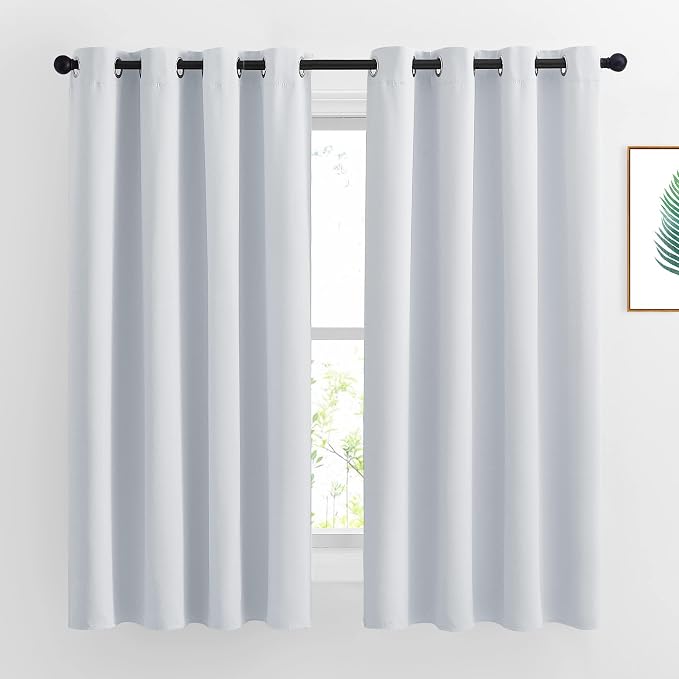 NICETOWN Greyish White Room Darkening Curtain Panels by NICETOWN