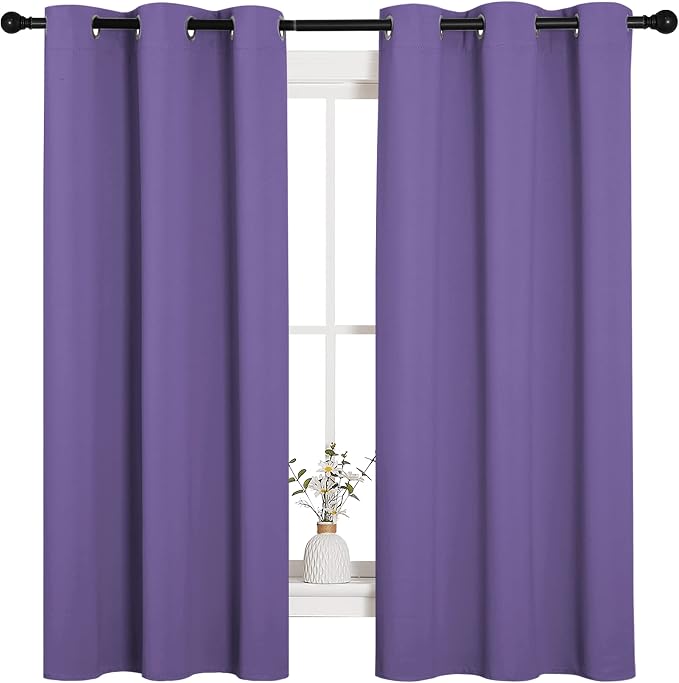 NICETOWN Lilac Purple Blackout Curtains - Image 2