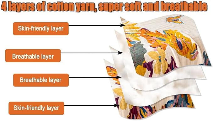MSGKV Boho Throw Blanket for Couch and Sofa 50"x60" Cotton Throw Cover for - Image 4