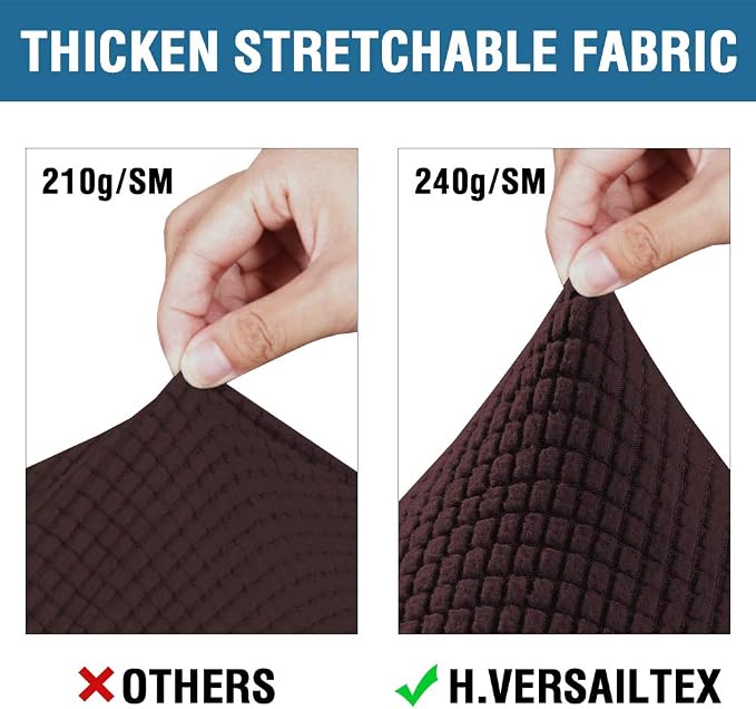 H.VERSAILTEX 3 Piece Stretch Sofa Covers - Image 3