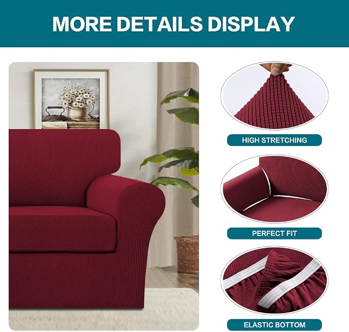 Turquoize 2 Piece Chair Covers Chair Slipcovers - Image 4