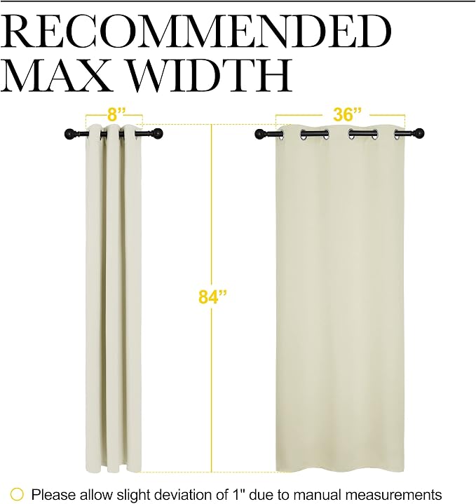 NICETOWN Long Curtains for Windows, Eyelet Top Room Darkening Panels/Drapes for - Image 6