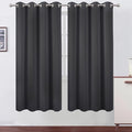 LEMOMO Dark Grey Thermal Blackout Curtains/52 x 72 Inch/Set of 2 Panels Room by Lemomo