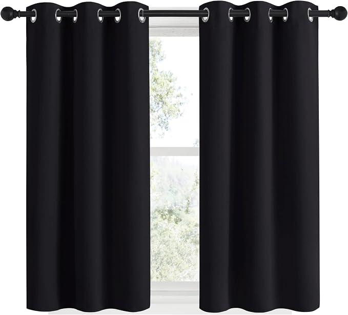 NICETOWN Bathroom Blackout Curtains and Drapes 48 inches Length - Image 2