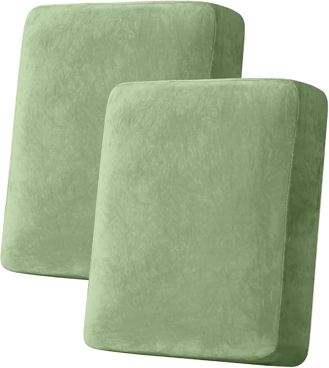 Couch Cover Stretch Velvet Sofa Cushion Cover 2-Piece by Taque